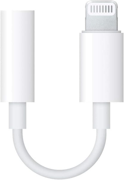 Apple Lightning to 3.5mm Headphone Jack Adapter (White, MMX62ZM/A)