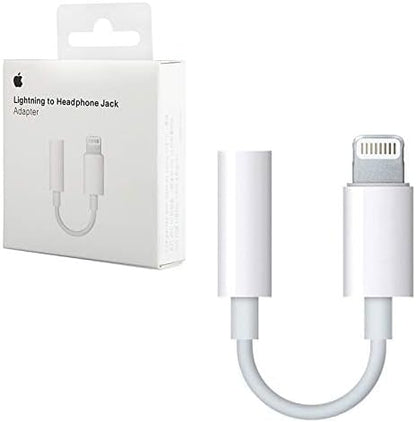 Apple Lightning to 3.5mm Headphone Jack Adapter (White, MMX62ZM/A)