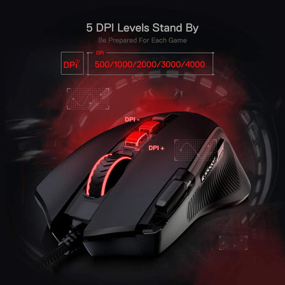 Redragon Predator Wired Gaming Mouse (Black, M612-RGB)